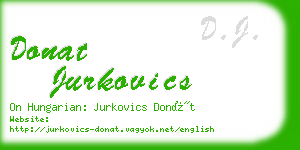 donat jurkovics business card